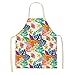 Conjunto de 2 uds de delantal para mujer bonito delantal de lino y algodón con estampado Floral delantal de cocina para mujer babero de cintura para hornear delantal sin mangas par 27x22in/68*55cm