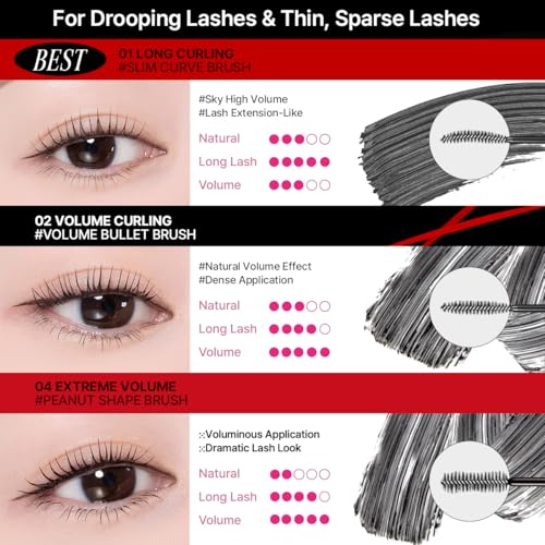 Image of CLIO Kill Lash Superproof Mascara, Waterproof Volumizing Black Mascara for Natural Curling, Smudge & Flake-Proof, Buliable Voulme for Bold & Defined Curls, Safe for Sensitive Eyes (002 Volume Curling)
