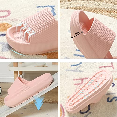 QULIT Home Light Beach Shoes Summer Slippers Indoor Women's Slide Sandals Non Slip Thick Sole Men's Sandals Bathroom Sandals Comfort,F-37 383