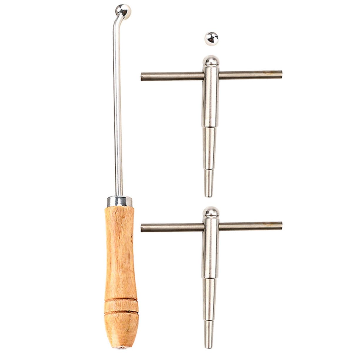 PRETYZOOM Juego de Herramientas de Centrado y Reparación Mango de Madera Accesorio Metálico para Ajustar y Dar Forma para Trompeta y Trombón a Instrumentos de Viento