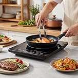 Panana Electric Induction Hob Portable Digital Touch Single Cooker Hot Plate, Black