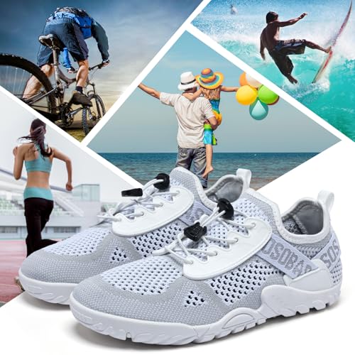 Image of SOBASO Water Shoes Women Men Hiking Dry Aqua Beach Swim Surf Shoes for Outdoor Fish Hiking Pool
