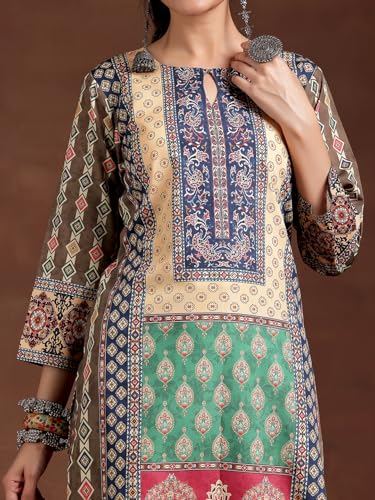 Image of Libas Printed Crepe Straight Kurta