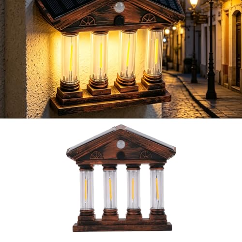 Lámpara solar de pared con 350 lm para iluminar caminos oscuros en jardín 5