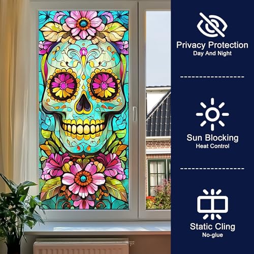 Vinilo Decorativo HOMETITUTE Sugar Skull 17.7x39.3 in miniatura 2