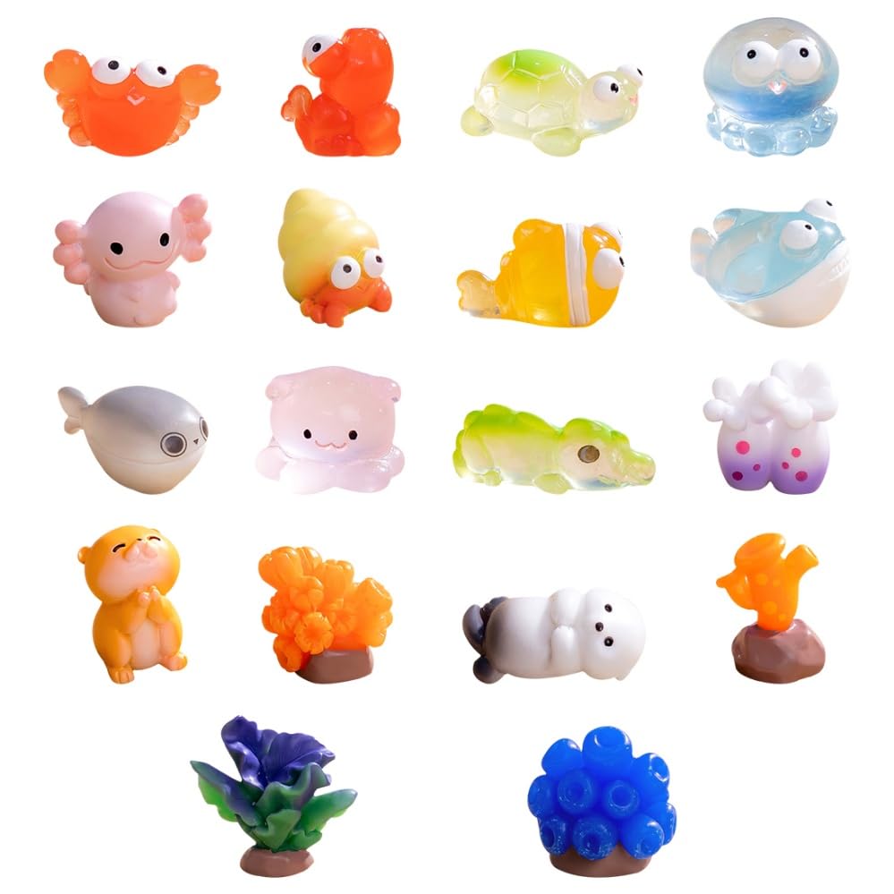 Amazon.co.jp: ミニチュア 置き物 マイクロ 樹脂 サンゴ 魚 海洋生物