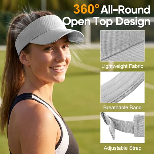 Image of Cooraby Sports Sun Visor Hats Adjustable Sun Visor Caps for Women and Men