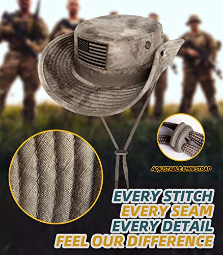 Massmall Sun Hat For Men And Women Uv Protection,Bucket Hat For Men With Strings,Boonie Hat For Men,Fishing Hat For Men/Acu Camo #TOP3