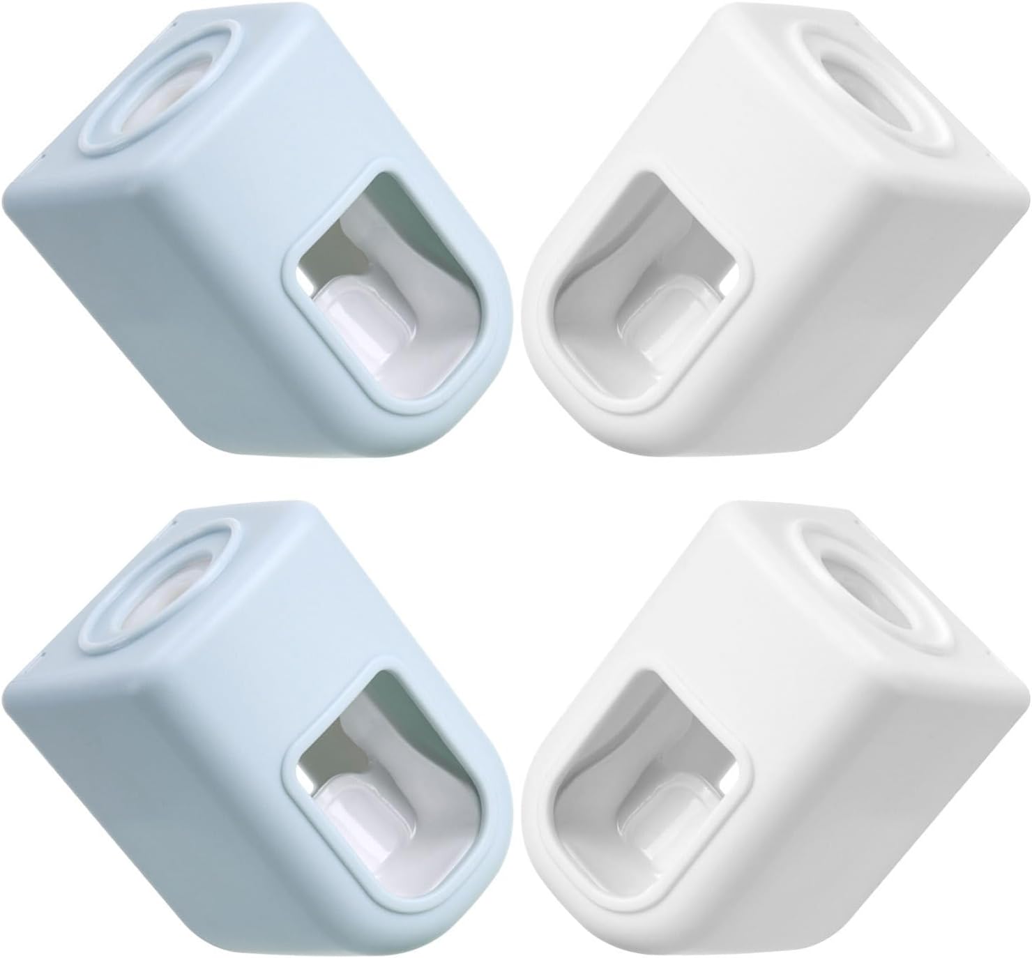 4 Piece Mounted Automatic Toothpaste Squeezer Holder