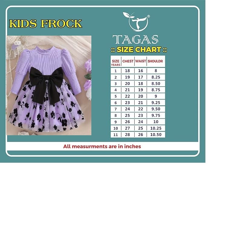 Image of TAGAS Baby Girl's Elegant and Sweet Mesh Splicing Dress for Party || Frock for Girls || Short Sleeve Dress for Girls ||Fency Dress||(KD-134)