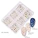1 Box Crystal Nail Art AB Rhinestone Clear All Color Flat Bottom Mixed Shape Diy Nail Art 3d Decoration In 6 Cell Pot