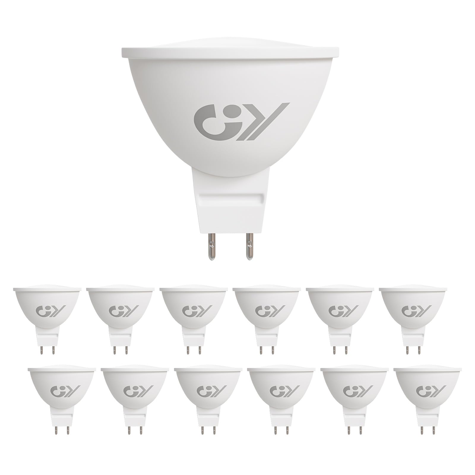 GY GY MR16 LED Bulbs Neutral White 4000K Light Bulbs, GU5.3 Energy Saving 4.5W 663 Lumen Replaces 60W, 120°Beam Angle,Non-Dimmable,12 Pack.