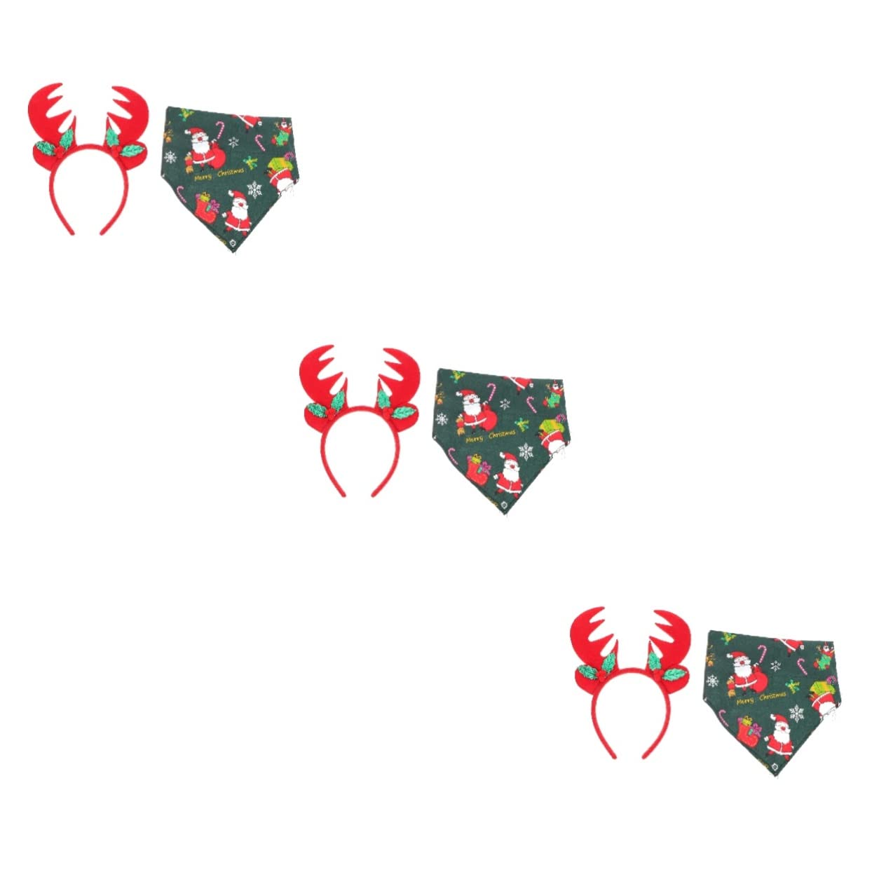 POPETPOP 3 Set di Bandane Natalizie per Cani Sciarpe E Foulard Riutilizzabili E Lavabili Accessori per Cani