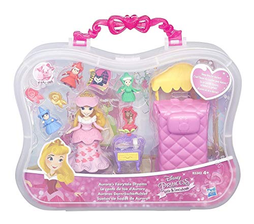 Coffret du Conte de fee Belle au Bois Dormant - l Heure du Coucher d Aurore - Disney Princess Mini-Poupee - Little Kingdom - noveauté