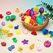 30 Pack Mochi Squishy Toys with Easter Eggs - Easter Basket Stuffers for Kids Toddlers, Slow Rising Sensory Fidget Toys Set, Cute Animal Fruit Shapes for Party Favors, Goodie Bags, Classroom Rewards