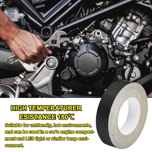 Image of MECCANIXITY Insulating Acetate Roll Cloth Adhesive Tape, 1.2in x 98ft Black Electrical Heat Resistant Fabric Tape for Laptop Electric Automotive Guitar Repair Wire Harness