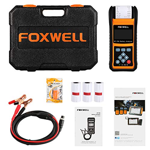 Foxwell Car Battery Load Tester For 6V 12V 24V Cranking And Charging Start-Stop System Test Tool Bt780 Auto Batteries Analyzer With Built-In Thermal Printer&Carrying Case … #TOP5