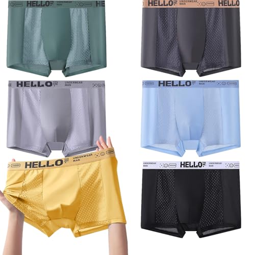 Hello Underwear For Men, Hello Mesh Mens Underwear, Ice Mens Breathable Boxers Underwear, Multipack