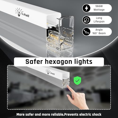 X-Litall Hexagon Garage Light - Hexagon led Lights, High Brightness 566W 70750LM 6500K Super Bright Honeycomb Lights for Garage, Basement, Warehouse, Auto Beauty Shop, Car Detailing Shop by X-Litall - Used condition - Image 3