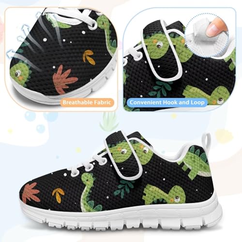Shoes for Boys Girls Cozy Breathable Anti-Slip Running Sneaker Lightweight Hook and Loops School Athletic Tennis Sneakers for Children/Big Kids/Litter Boys Girls/Toddler4