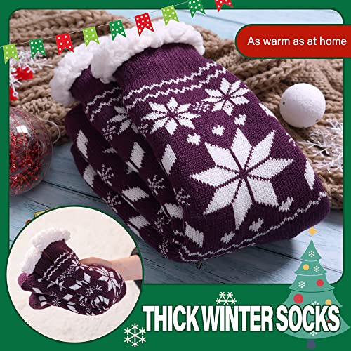 Dosoni Womens Slipper Fuzzy Socks Non Slip Winter Warm Soft Fluffy Cozy Fleece Lining Home Socks