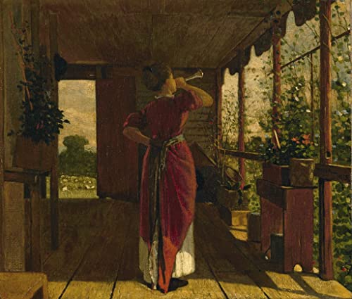 Toile peinture murale Winslow Homer La corne de dîner affiche impression salon 60x90cm