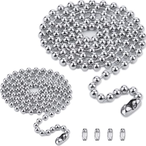PPFEITOU 40 Inch Beaded Ball Dog Tag Chain