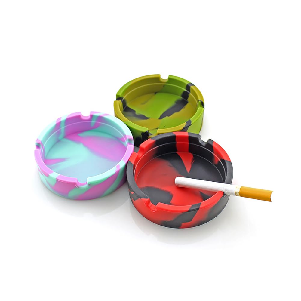 Lot De 16 Cendriers En Silicone Ronds - Antidérapants, Résistants à La Chaleur, Déco élégante Pour Maison Bureau