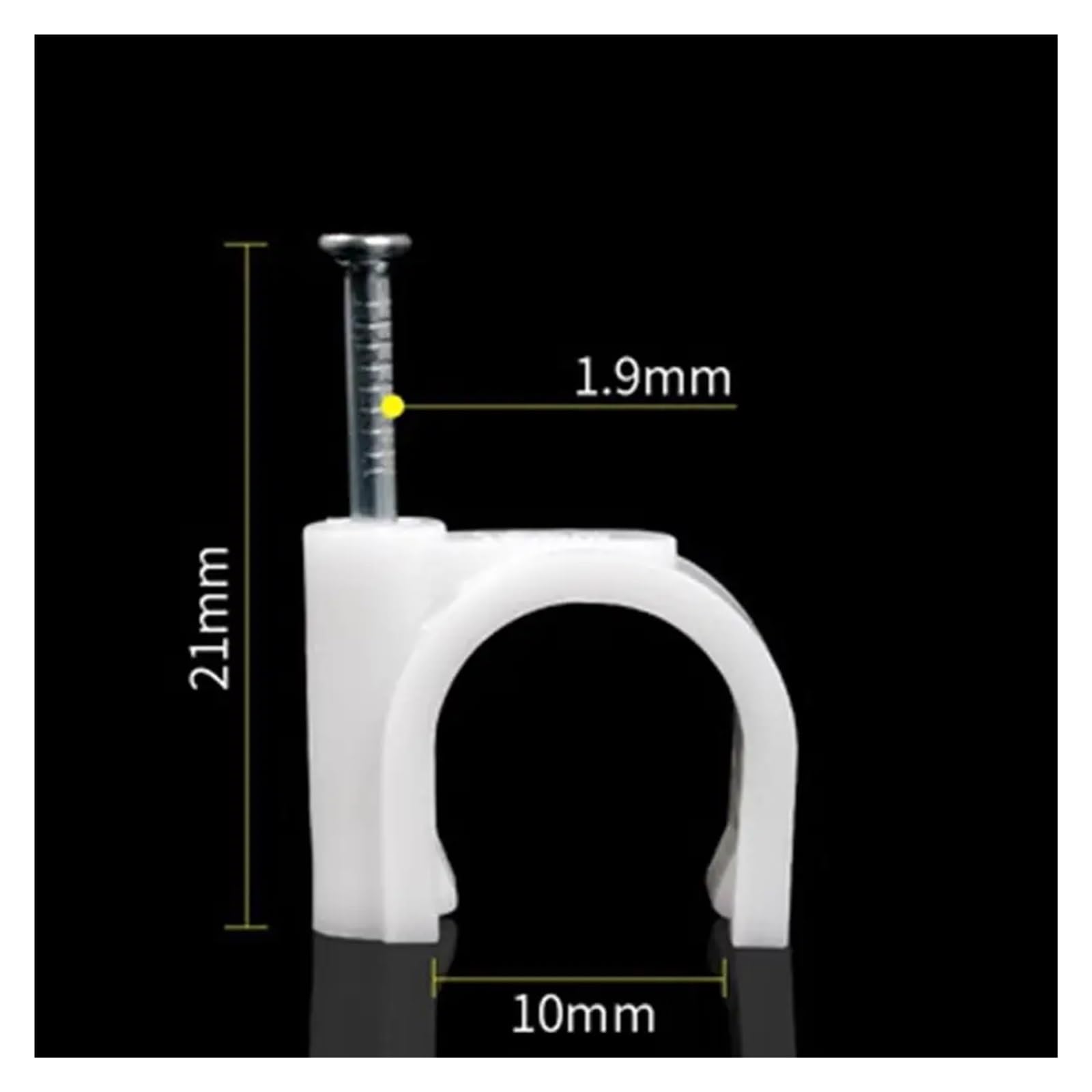 Stalowe zaciski do kabli w kształcie litery U 100 szt. Okrągłe mocowanie rur z drutu Wiszące na ścianie o średnicy 4-16 mm(10mm)