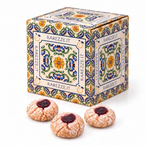RAREZZE | Pastelitos artesanales sicilianos de almendra, con FRUTOS DEL BOSQUE | Envasados individualmente | Caja regalo | Repostería tradicional: ¡pedidos, preparados, horneados, enviados!