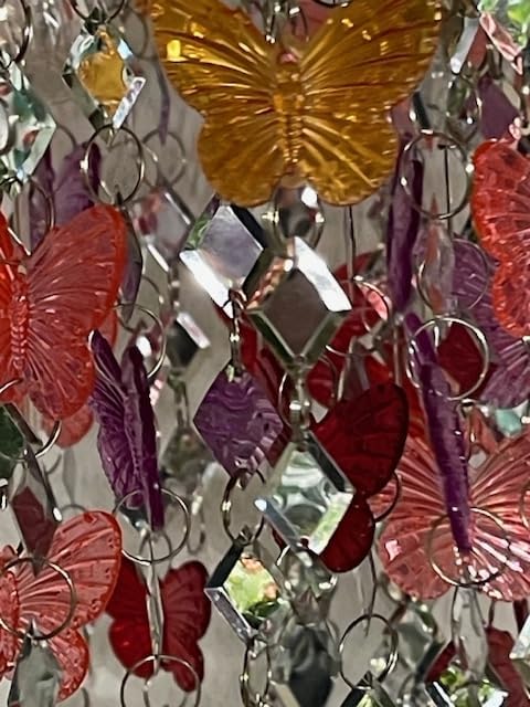 Indoor / Outdoor Butterfly Chandelier (Sunset Multi)