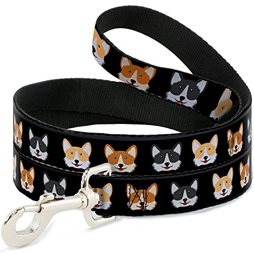 Laisse de créateur Corgi 3-Faces Noir Buckle Down nylon haute densité - 2