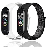 Compatible con Xiaomi Mi Band: la pulsera deportiva de nailon es compatible con Xiaomi Mi Band 6/Mi Band 5/Mi Band 4/Mi Band 3/Amazfit Band 5. (Nota: el rastreador de fitness no está incluido)