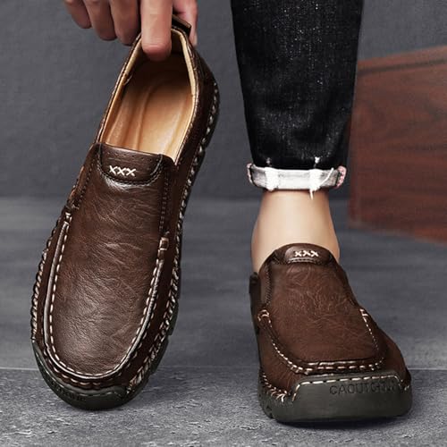 Matufit Men's Handcrafted Cowhide Orthopedic Loafers - Wide Toe Box, Men's Waterproof & Non-Slip Comfort Walking Shoes3
