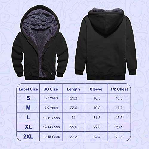 Jacket For Boys Sherpa Lined Zipper Hoodie Back To School Teenager Boy Clothe 10-12 Sherpa Lined Sweater Or Hoodie #TOP5