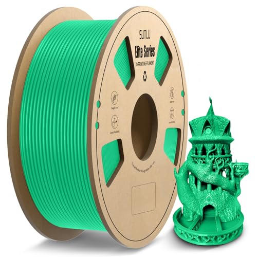 Image of PLA 3D Printer Filament 1.75mm, Fit Most FDM 3D Printers, Neatly Wound, Dimensional Accuracy + /- 0.02 mm, 1kg Spool (2.2lbs), Green