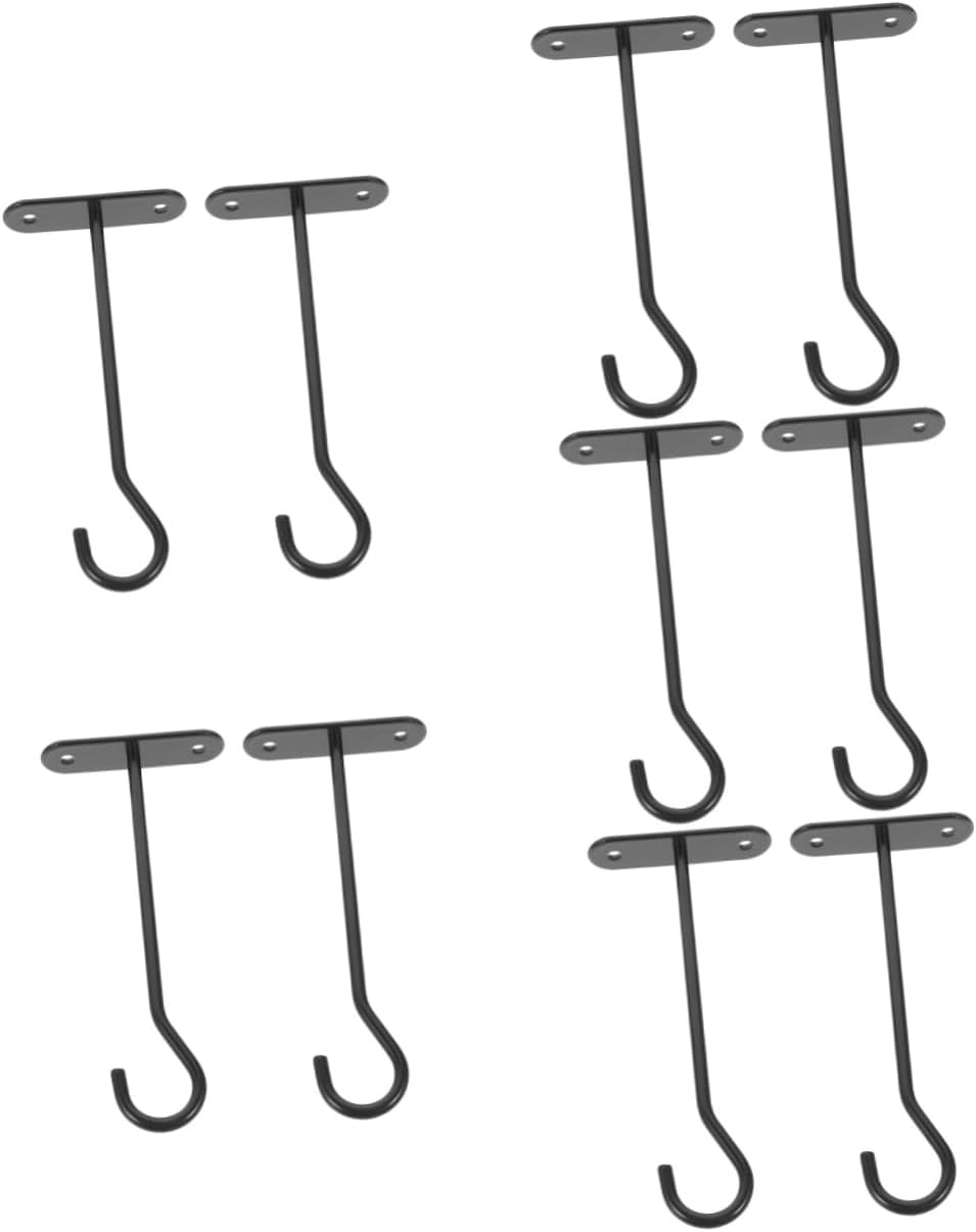 BESPORTBLE 10sets Ceiling Planter Hooks Sturdy Wall Mount Multi-Function Plant Hanger for Outdoor and Indoor Use for Hanging Baskets Lanterns and of