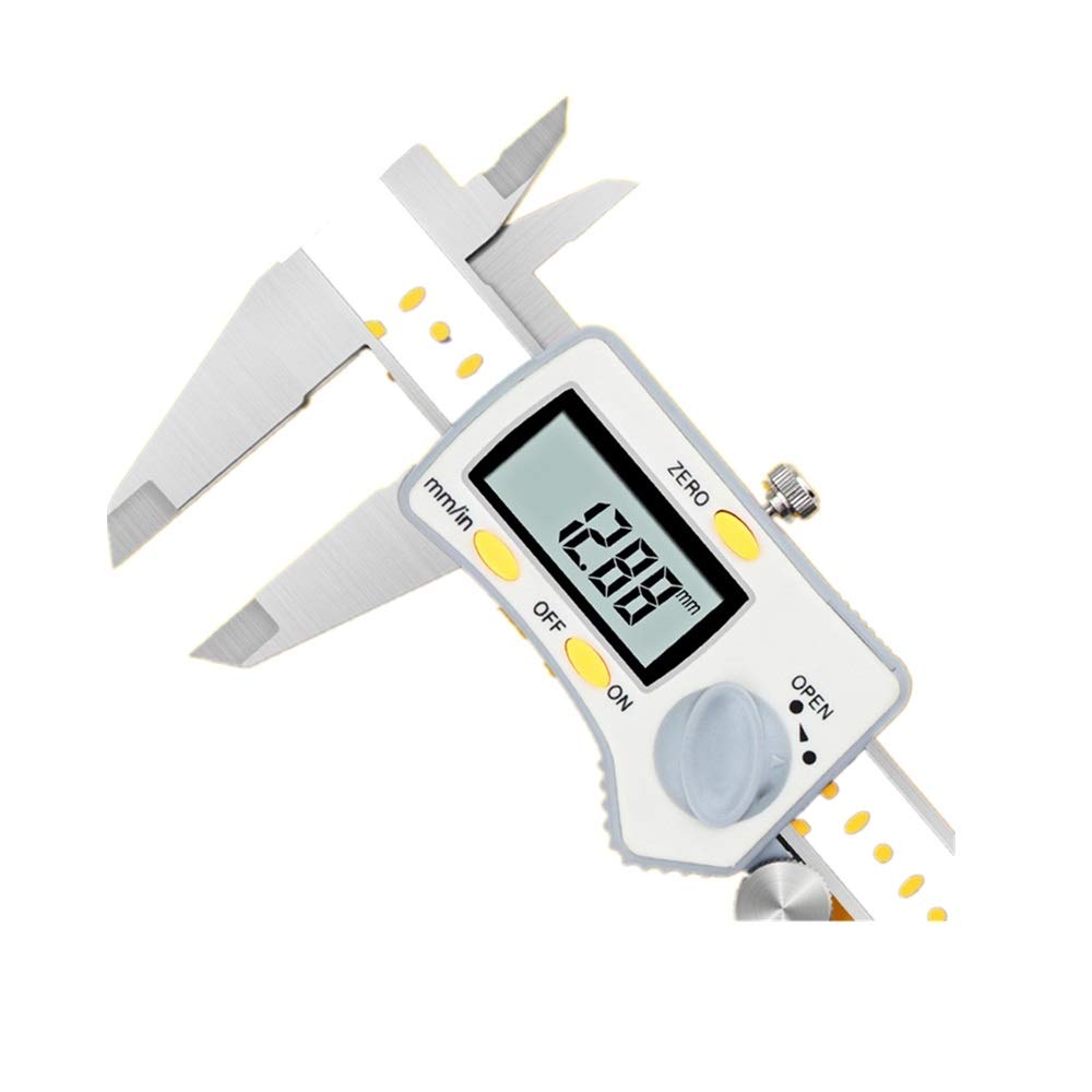 Calibrador Vernier Digital Electrónico Calibrador Digital Electrónico De Alta Precisión De 0 A 150 Mm Calibrador Vernier De Acero Inoxidable para Uso Doméstico,White-150mm