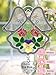 KY&BOSAM Angel Suncatcher I Love You Mom Stained Glass Panels for Windows Wind Chime with Pressed Flower Glass with Metal Trim Heart Charm Birthdays Gift for Mom Mothers Day Valentine's