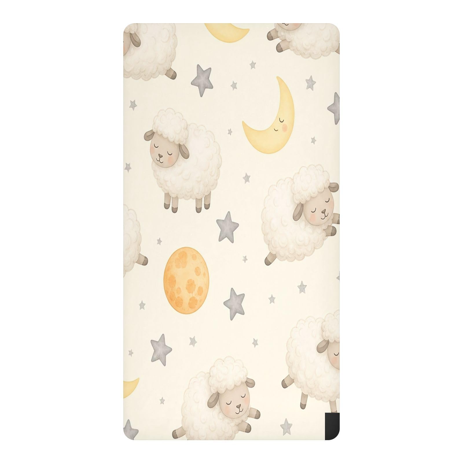 BOESI Sleepy Sheep Waterproof Crib Sheet,Fitted Mattress Protector