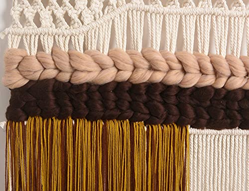 Iower Macrame Wall Hanging Woven Large Colorful Macrame Wall Decor Fiber Art Handmade Home Room Decor 40" W*32" L #TOP1