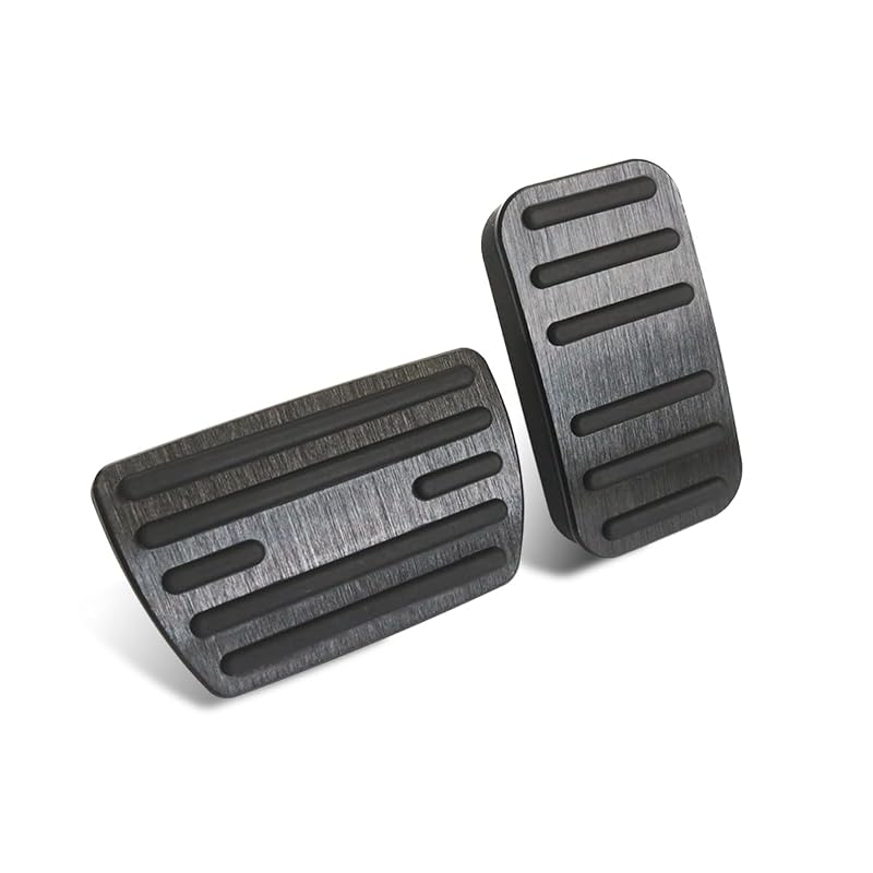 Kit de capas para pedais de acelerador e freio GZJUNFUGJ em alumínio preto para Honda automático GS004-BK
