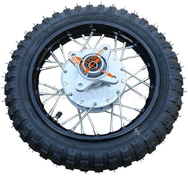X-PRO 10" Rear Wheel Rim Tire 2.5-10 with 12mm Bearing Assembly for Dirt Bikes