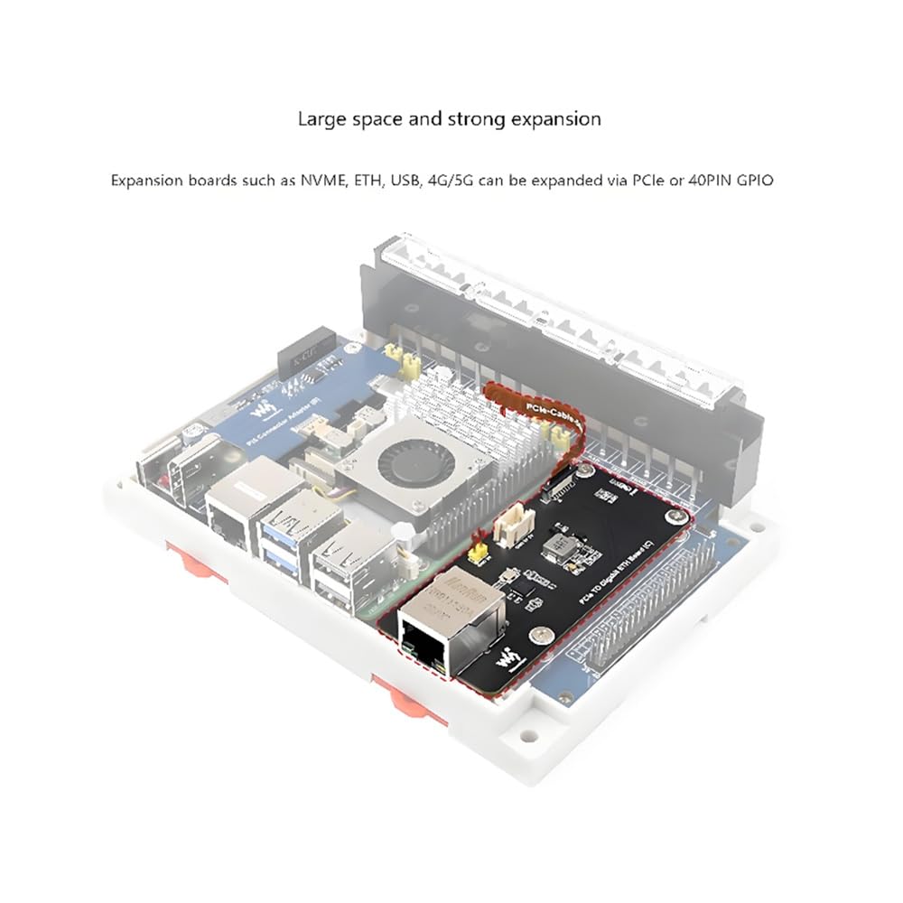 Scheda di interfaccia industriale Raspberry Pi, Isolata RS232/485 CANFD Scheda di Espansione, Montabile a parete/Rail-montabile