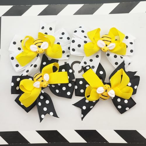 Jaczora 4 PCS Bee Hair Clips, Clips de Cabello Abeja miniatura 3