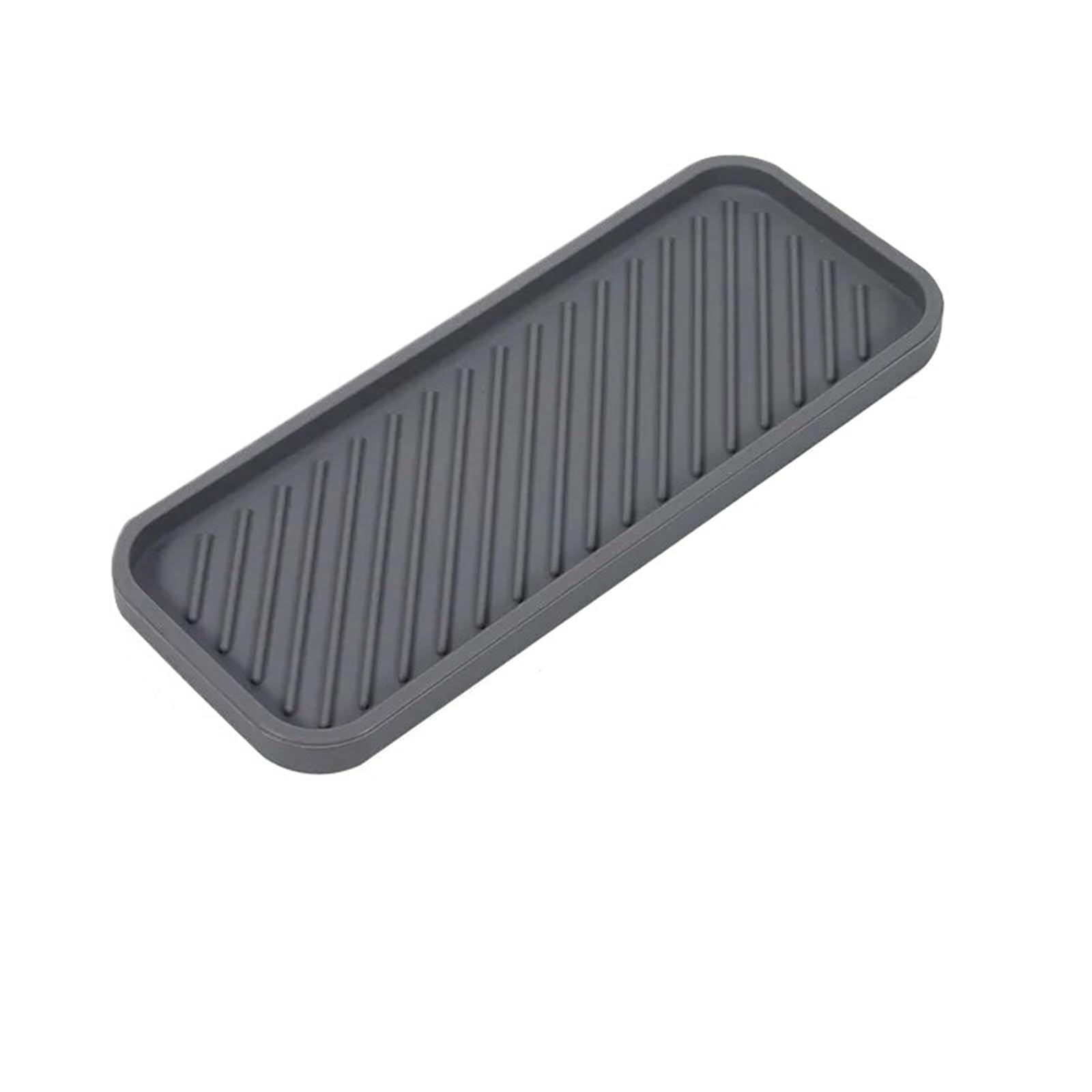 3Pcs Silicone Drain Tray Soap Pad Bathroom Countertop Storage Draining Kitchen Sink Sponge Holder Dispenser for Soap(Grey)