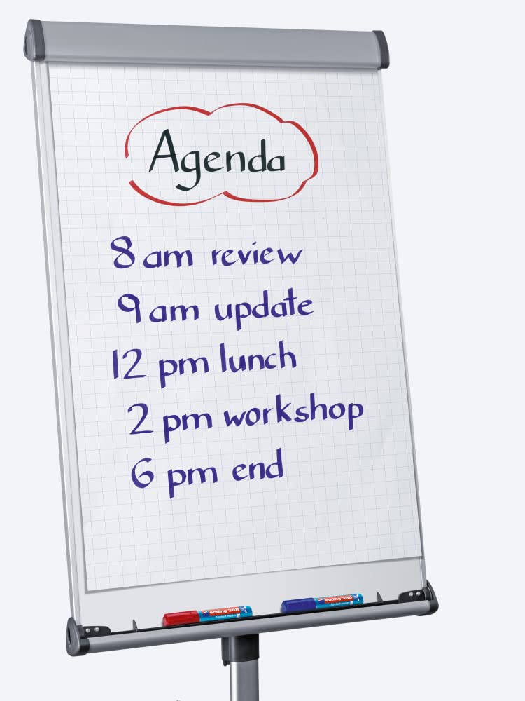 edding 388 marcador para flipcharts - azul - 10 rotuladores - punta biselada de 4-12 mm - rotulador para escribir, dibujar y marcar sobre papel - recargable, no traspasa, no mancha, impermeable