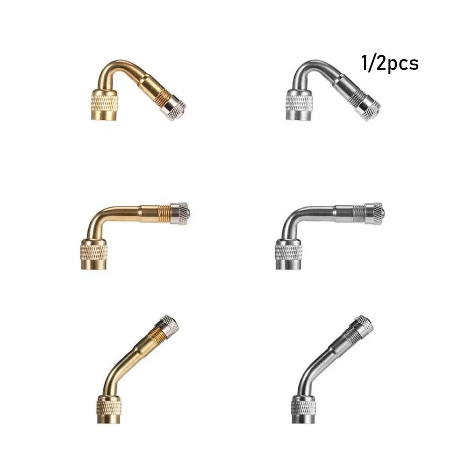 Ventilverlängerung 1 Stück 45/90/135 Grad Messing-Reifenventil-Verlängerungsadapter mit Winkel for Autos, LKWs, Motorräder und Fahrräder(Gold 1pc-45)