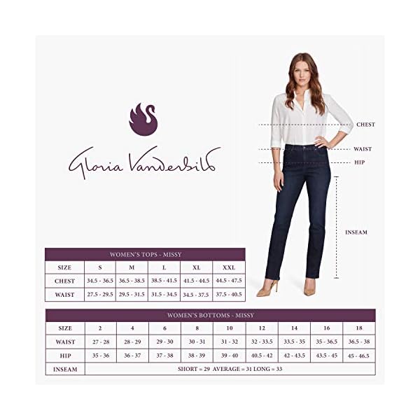 Gloria Vanderbilt Women's Comfort Curvy Skinny Jean, Parker Whisker, 14 Short