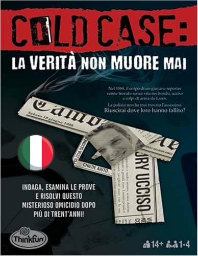 GIOCO INVESTIGATIVO: Nel 1988, il corpo di un giovane reporter ventitreenne venne trovato senza vita, ucciso a colpi di arma da fuoco. Dopo più di trent’anni, l’omicidio è ancora irrisolto: qualcuno riuscirà a svelare il mistero con questo giochi da tavolo adulti?